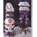 1 Color Leg Garter w/Bottom lace w/ 1 Color Imprinted Emblem & Ribbon